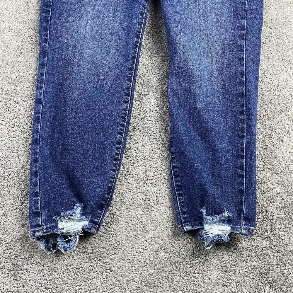 Denizen From Levis Boyfriend Jeans Womens 2 W26 Blue Distressed Hem Mid Rise - Picture 2 of 16